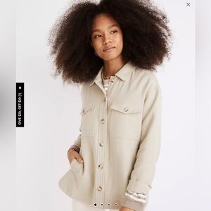 Madewell Waffle Branner Shirt Jacket - Faded Seagrass